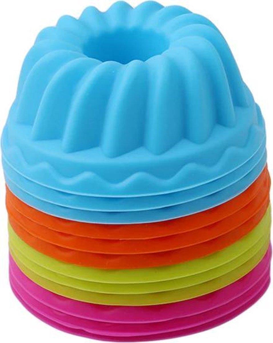 BukkitBow - 12 Cakevormpjes - Mini Springvorm - 12 Siliconen Vormpjes - Cakevorm / Bakvorm / Decoratie Vorm - 12 Stuks