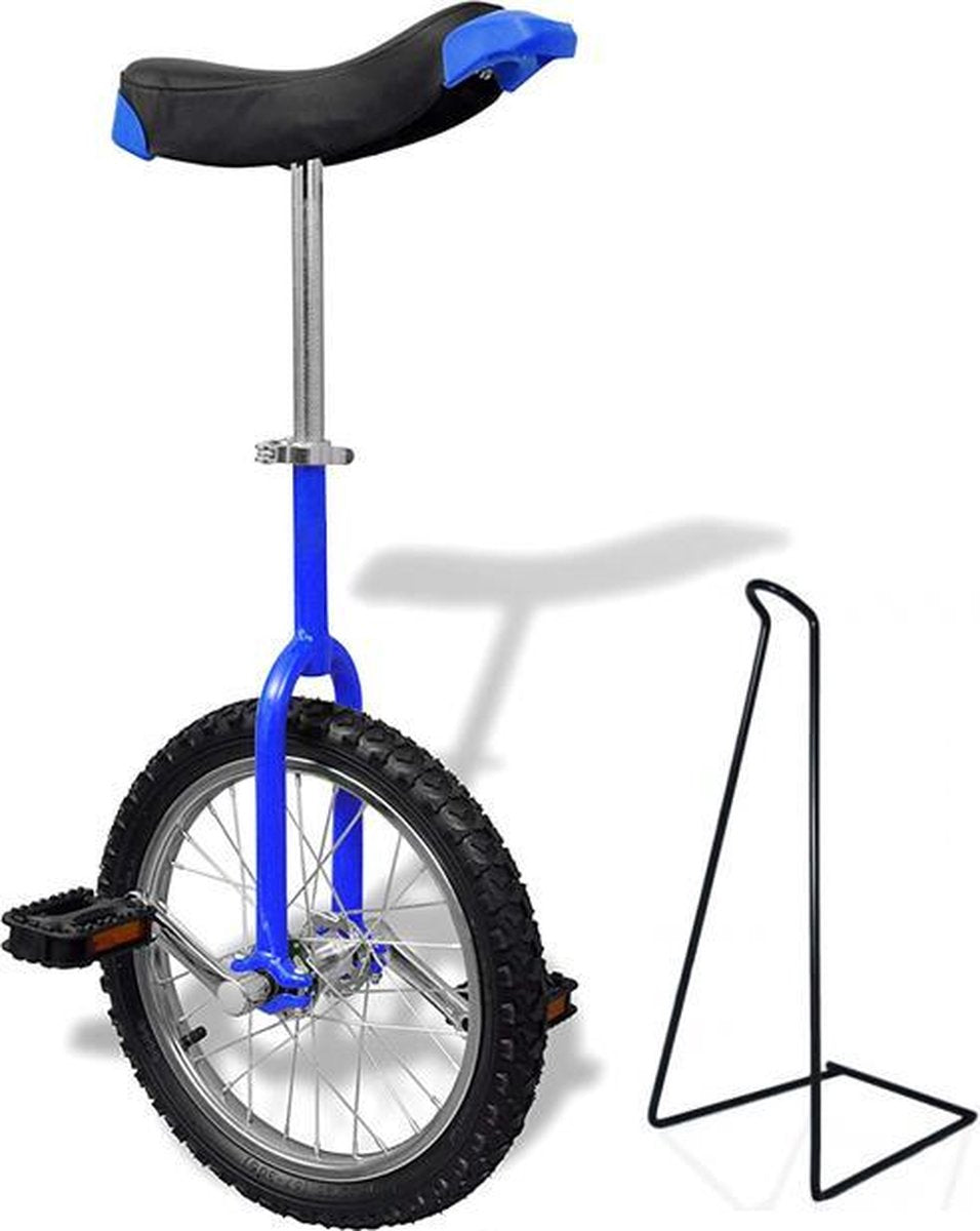 Funsport Eenwieler 16'' Blauw  + Gratis Standaard
