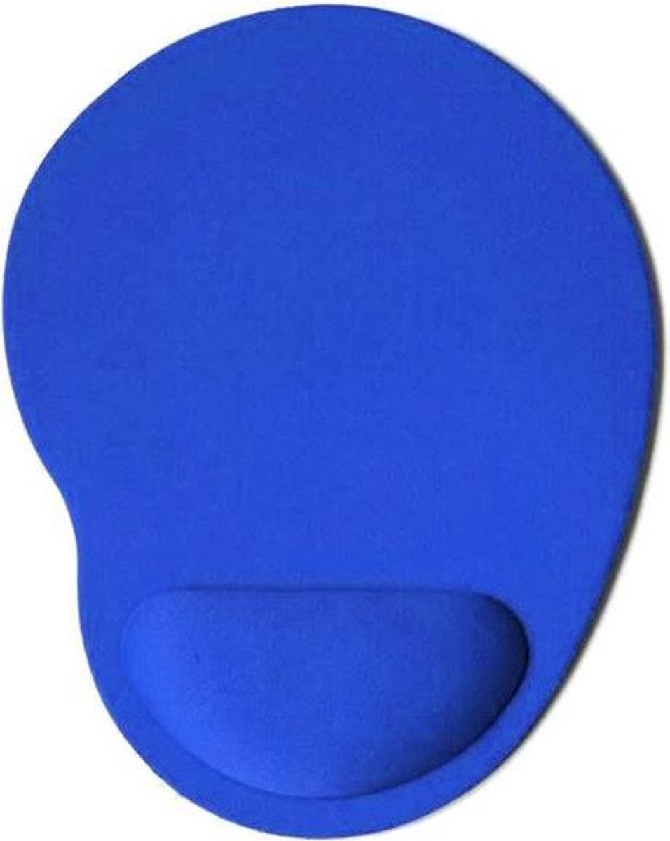Gadgetpoint | Muismat | Rond | Polssteun | Antislip | Blauw