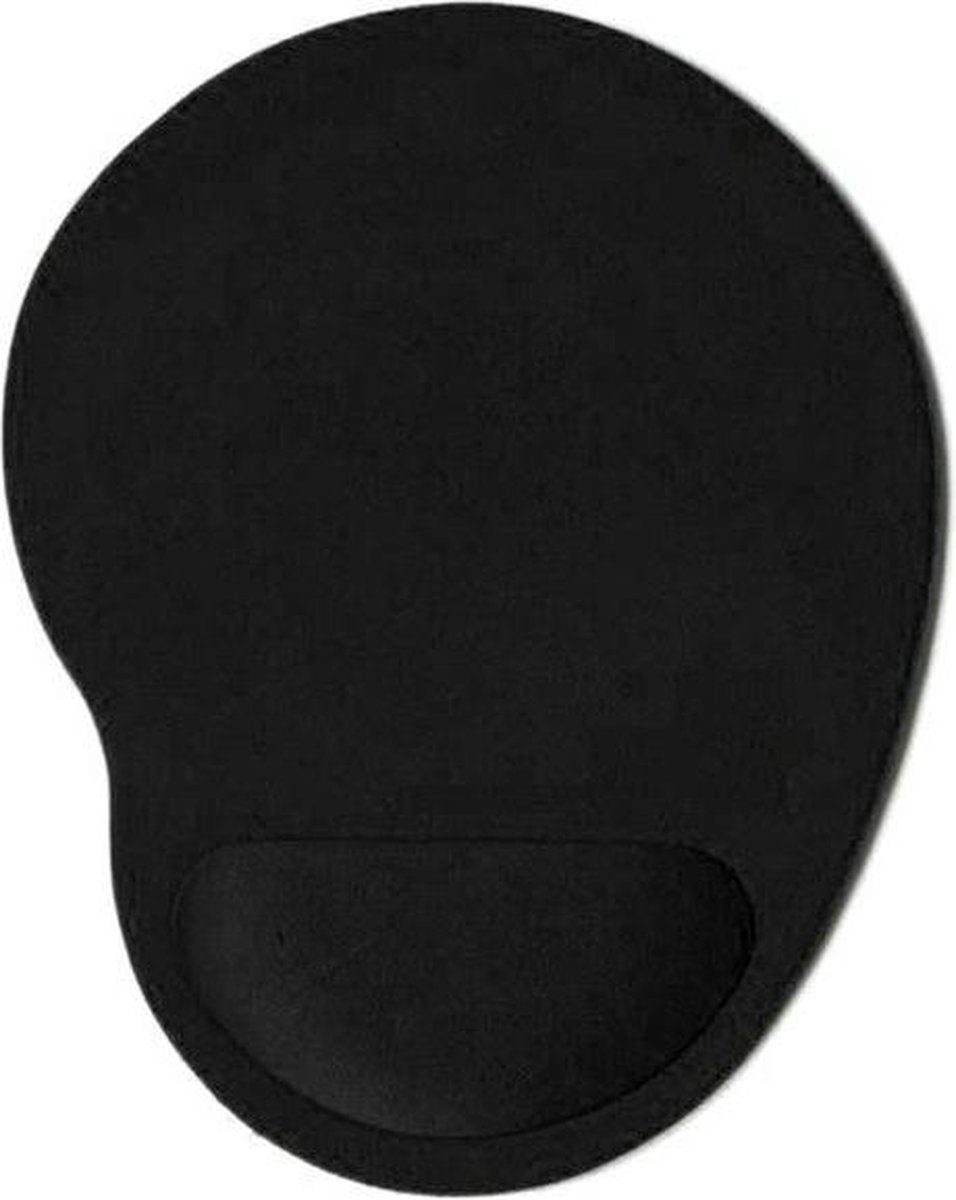 Gadgetpoint | Muismat | Rond | Polssteun | Antislip | Zwart