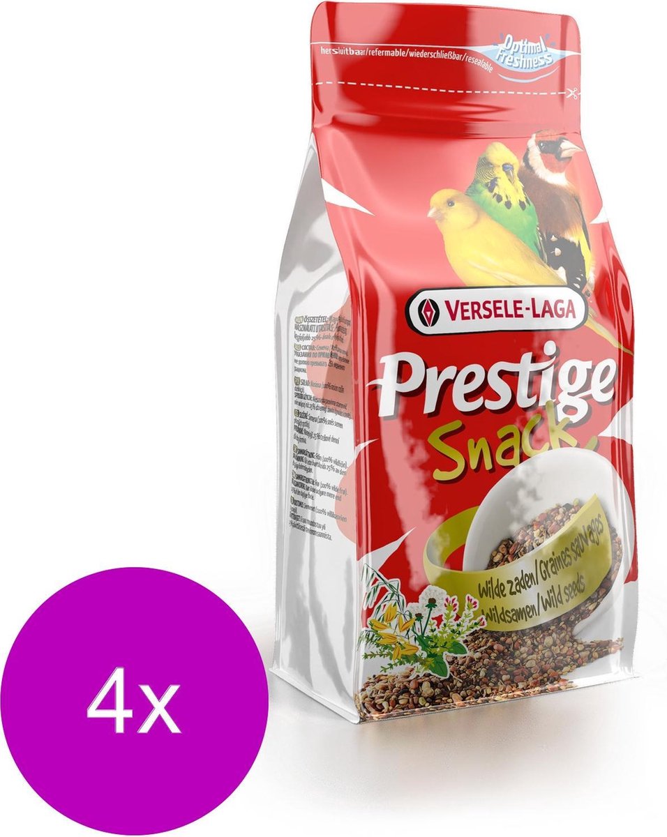 Versele-Laga Prestige Snack Wilde Zaden - Vogelsnack - 4 x 125 g