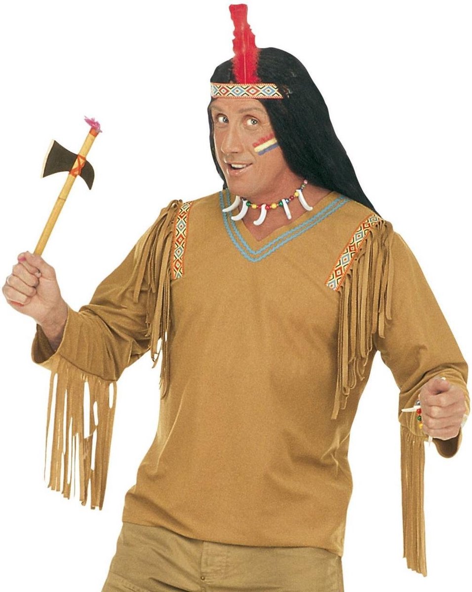 Beige indianenpak voor mannen - Grote Maten - Volwassenen kostuums