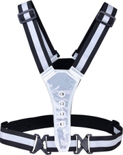 Veiligheidsvest - Hardloopvest met Verlichting - Reflectie LED - Verstelbaar Harnas - Wit
