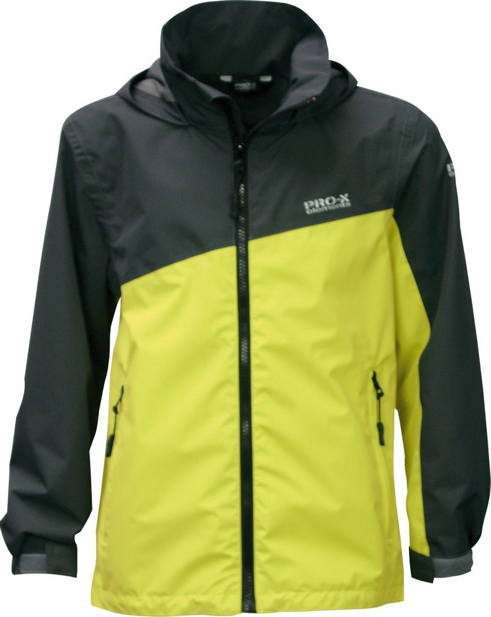 Pro-x Elements Outdoorjas Tanis Junior Polyester Zwart/lime Mt 152
