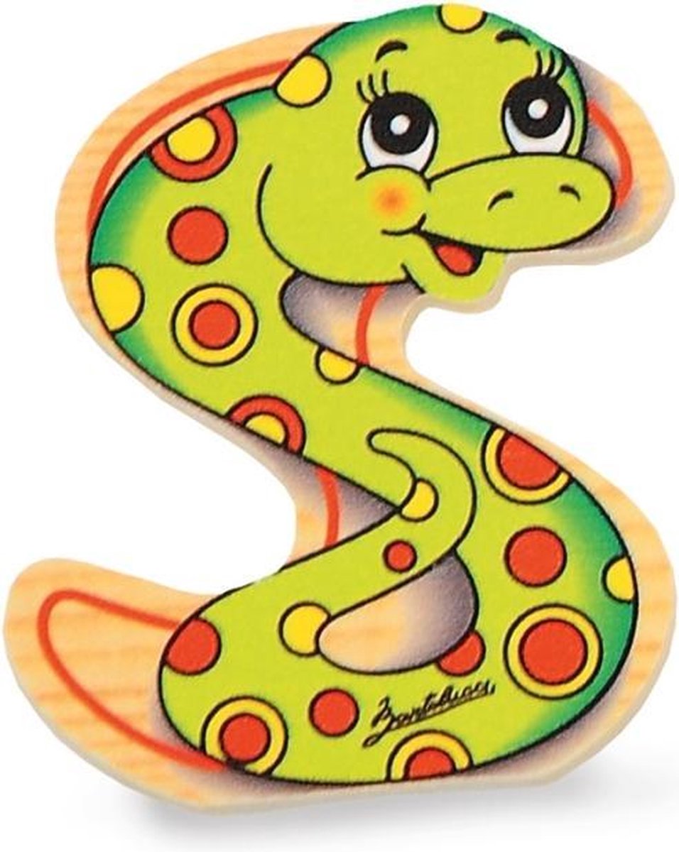 Alfabet letter hout groot S | Bartolucci