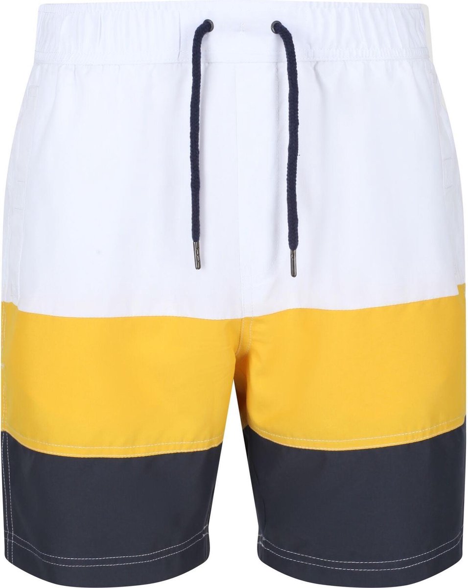 Regatta Zwembroek Bratchmar Vi Heren Polyester Wit/geel/zwart Maat M