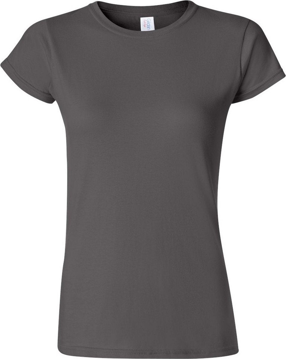 Gildan Dames Zachte Stijl Korte Mouw T-Shirt (Houtskool)