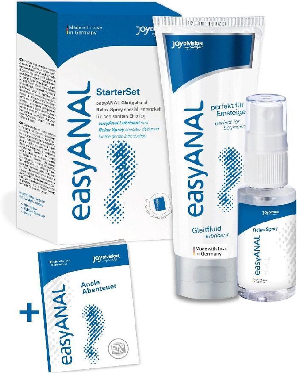 EasyANAL StarterSet - Lubricant 80 ml + Relax-Spray 30 ml + Book - Lubricants - Discreet verpakt en bezorgd