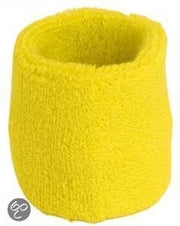 Benza Pols Zweetbandje - Geel 6 cm (1 stuks)