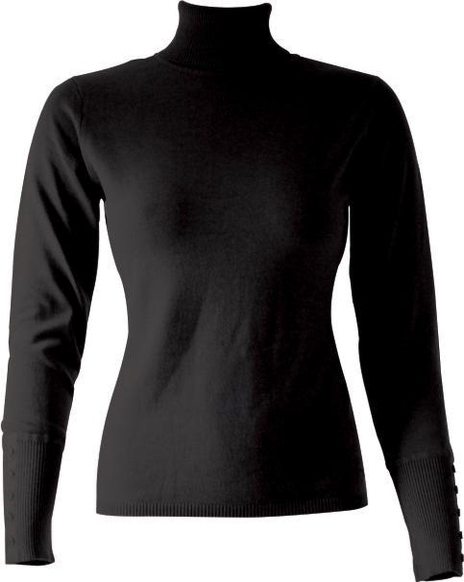 MOOI!  Company - Dames coltrui Renate  - Aansluitend Model - Kleur Zwart - S