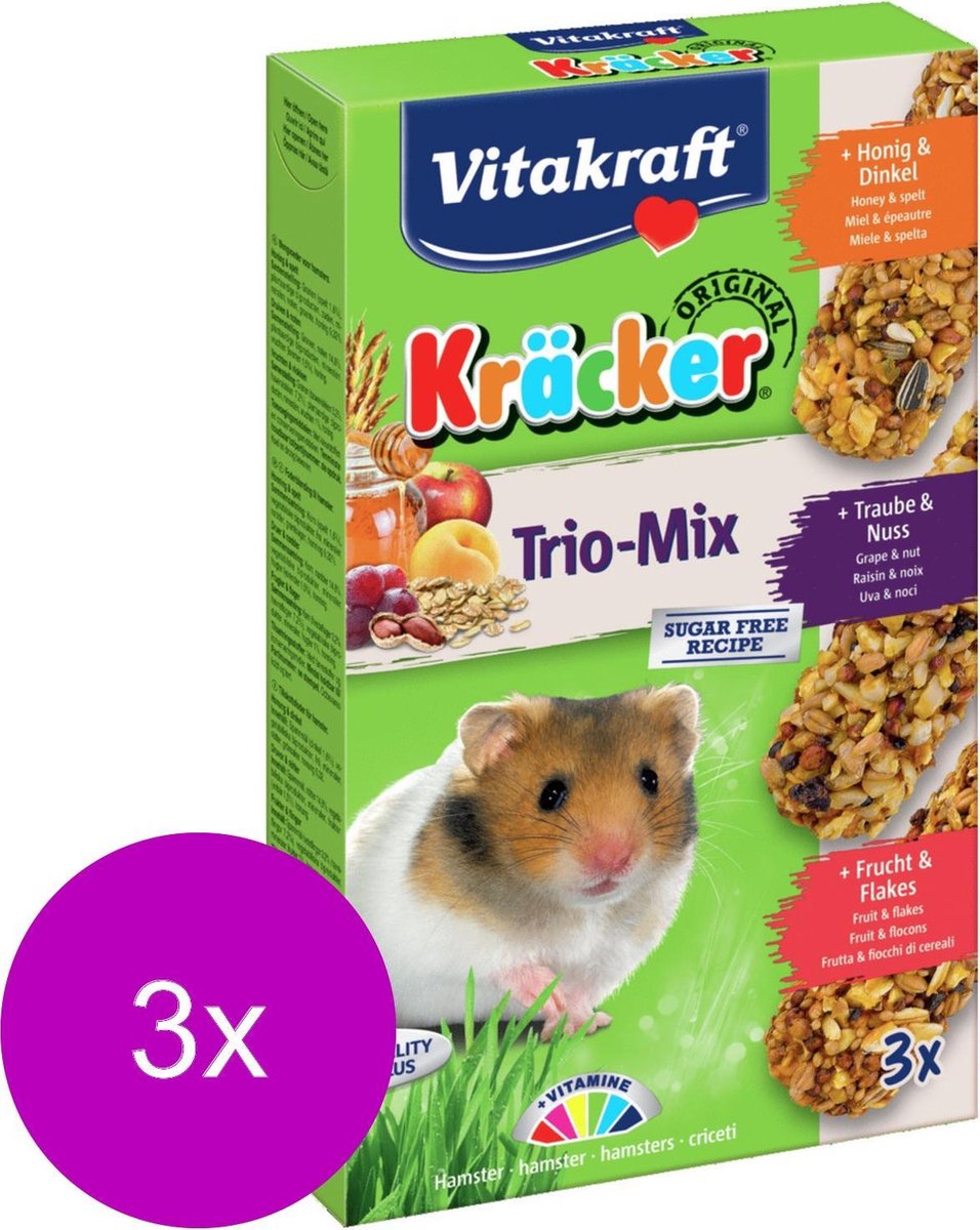 Vitakraft hamsterkracker - 3 in 1 musli