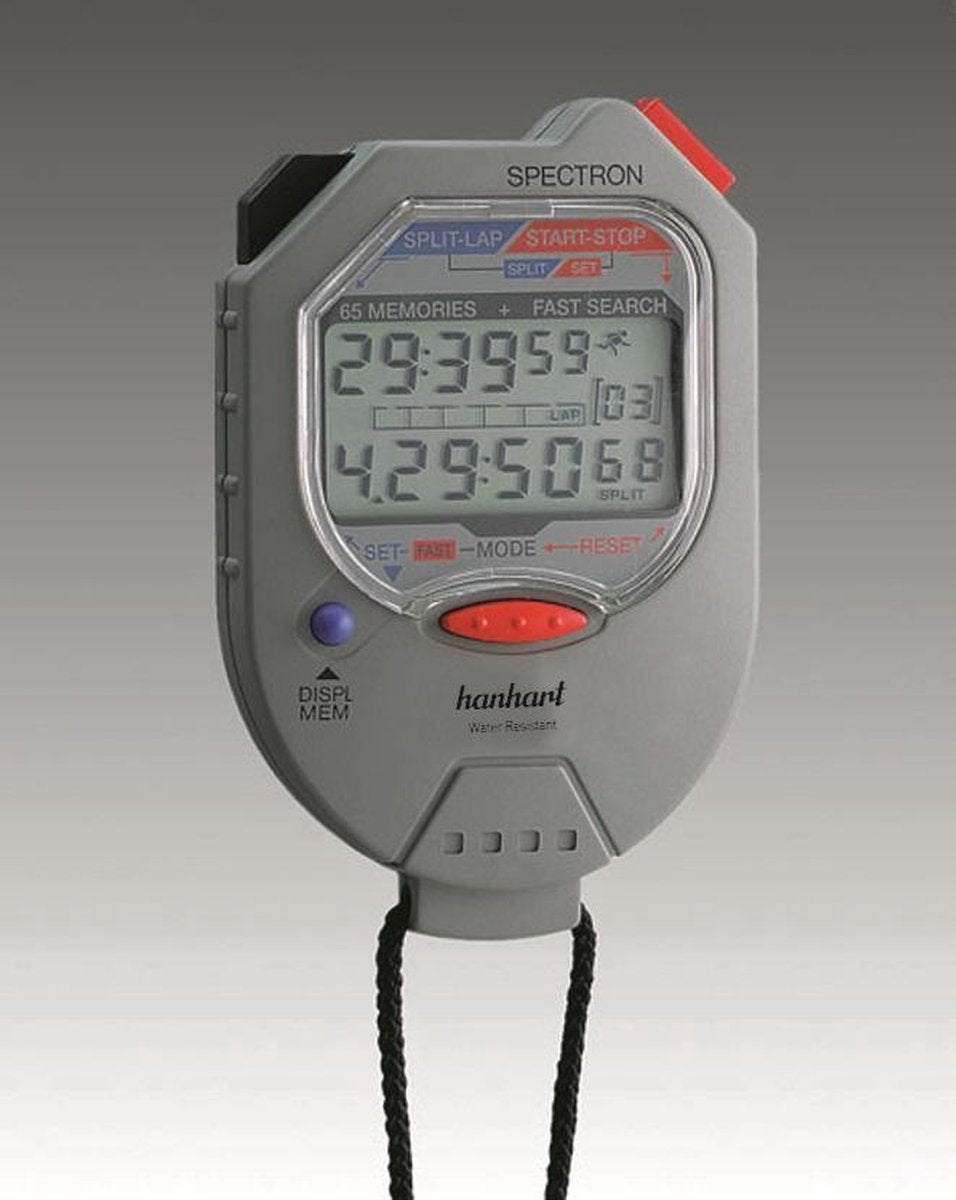 Hanhart electronische stopwatch Spectron 251.1951-00 - 1/100 sec. - 1/100 min.