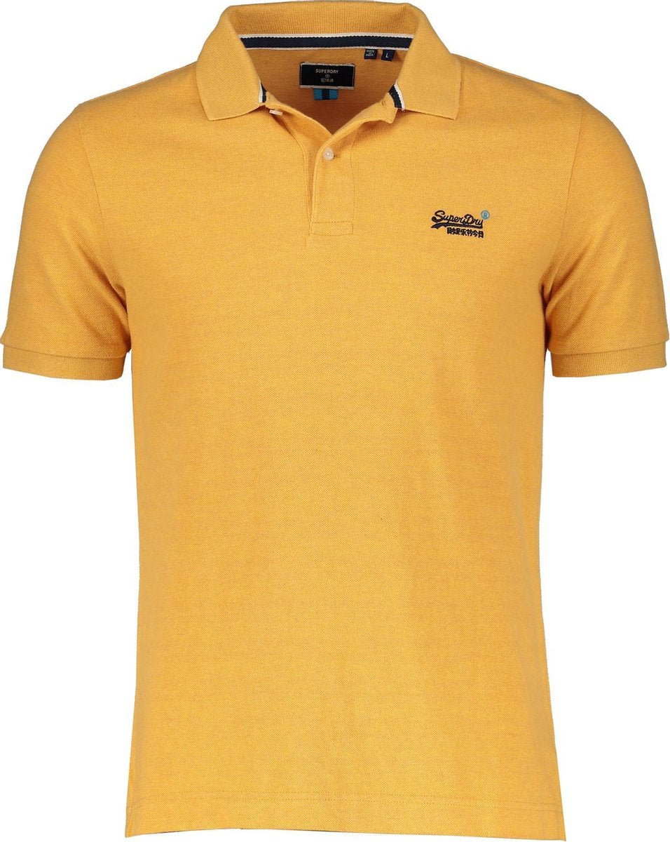 Superdry Polo - Slim Fit - Oker - 3XL Grote Maten