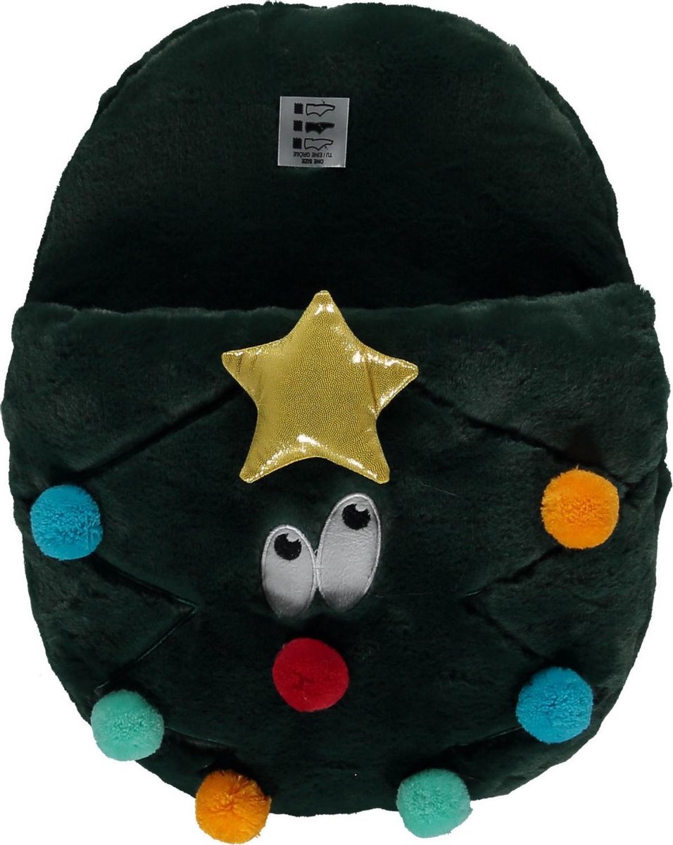 Pluche kerstboom voetenwarmer/voetenzak - Voeten warm houden - Kerst voetenwarmers