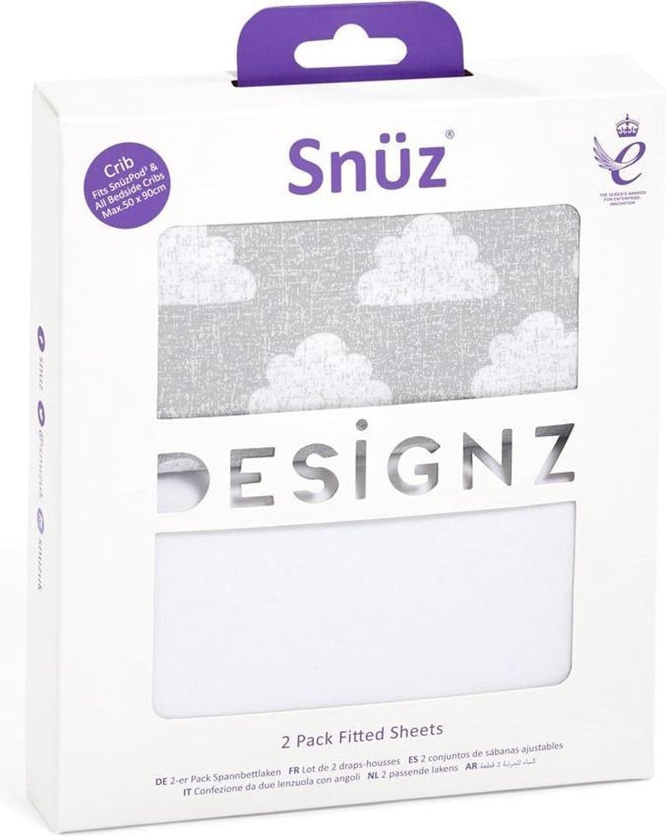 Snuz Hoeslakens voor co sleeper  - 2 pack - 45X90cm - Multi Rainbow