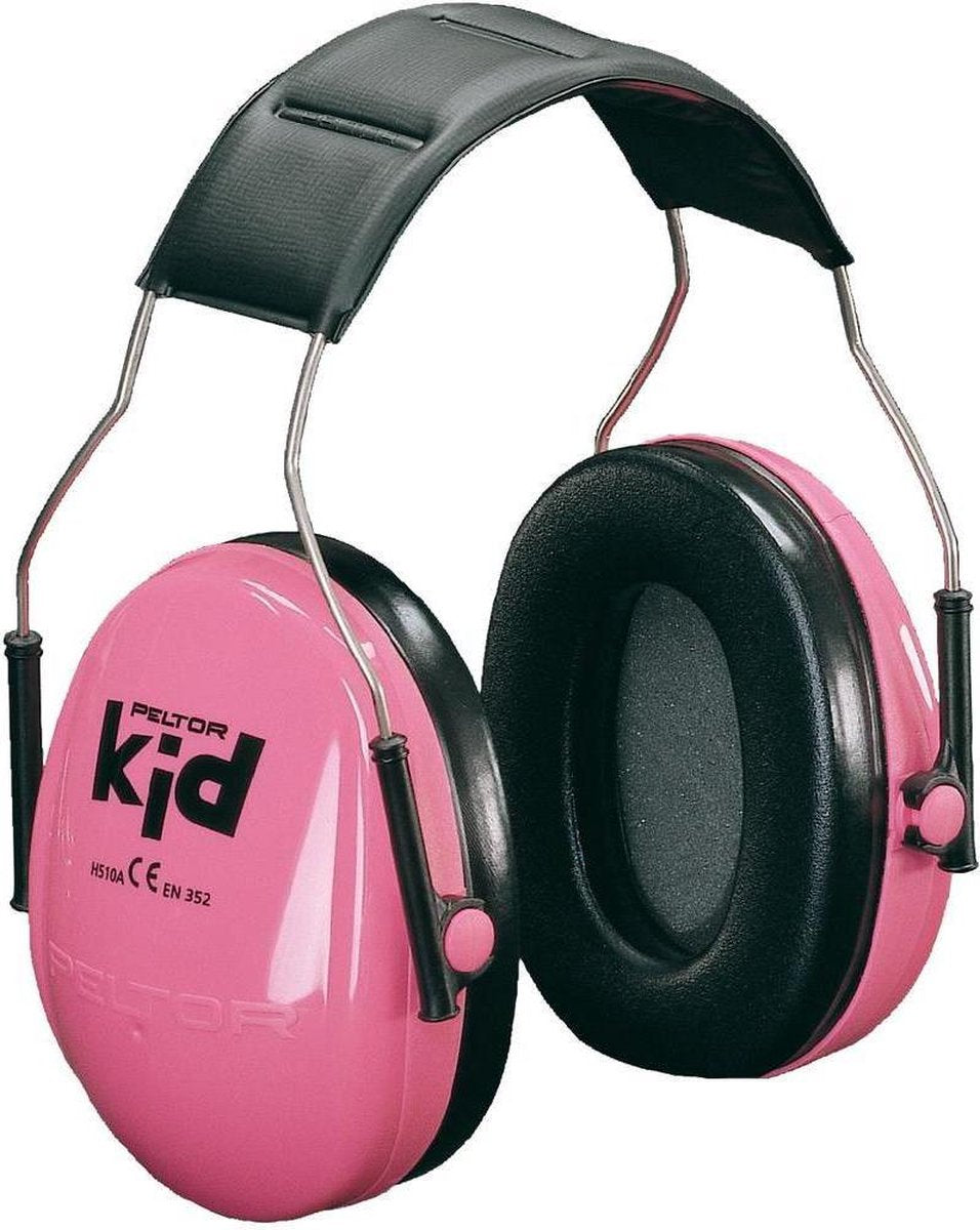 Peltor Kid - gehoorbescherming voor kinderen - SNR 27 dB - neon roze
