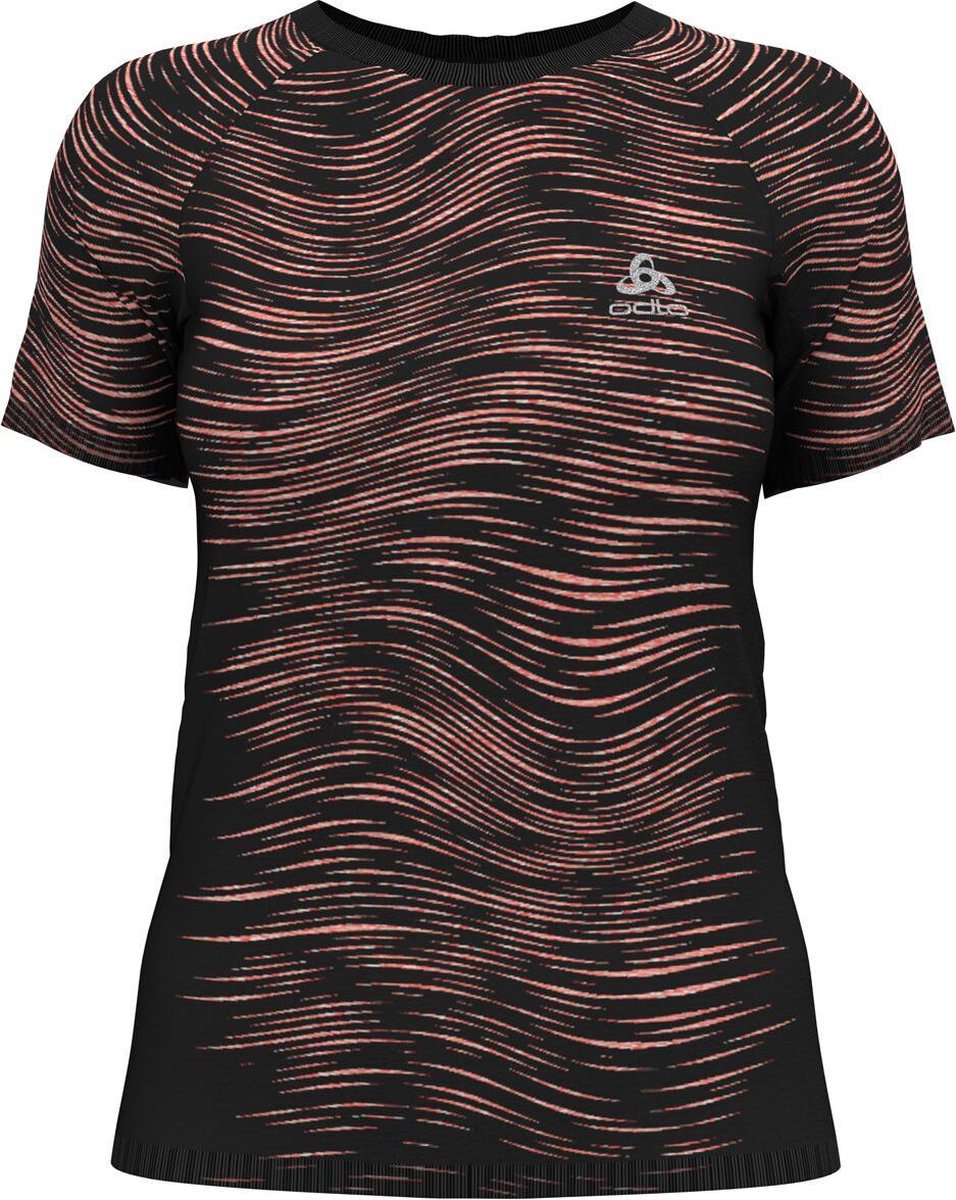 Odlo T-Shirt S/S Crew Neck Blackcomb Ceramico Black - Space Dye - Maat XS