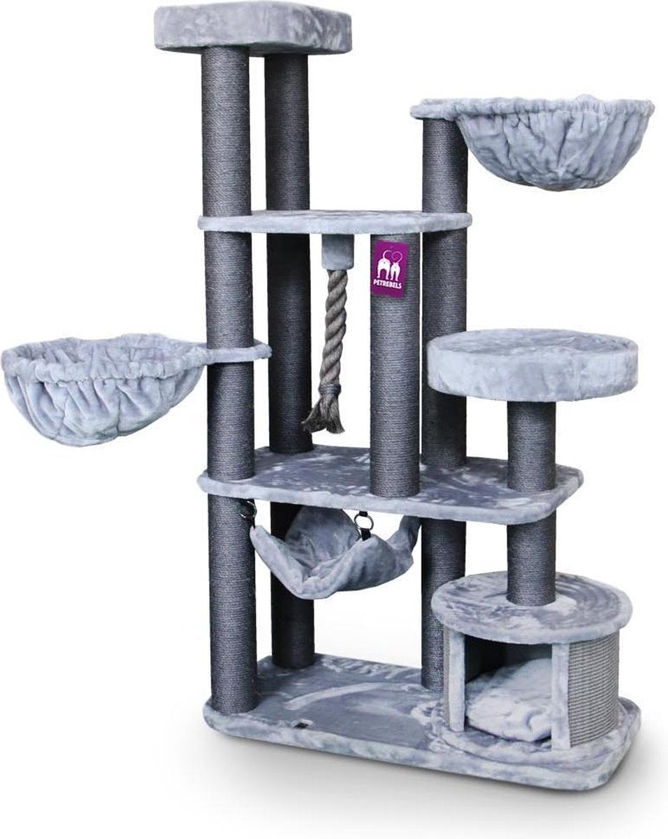 Petrebels Vista 170 krabpaal voor grote katten - Grijs - 170 cm hoog