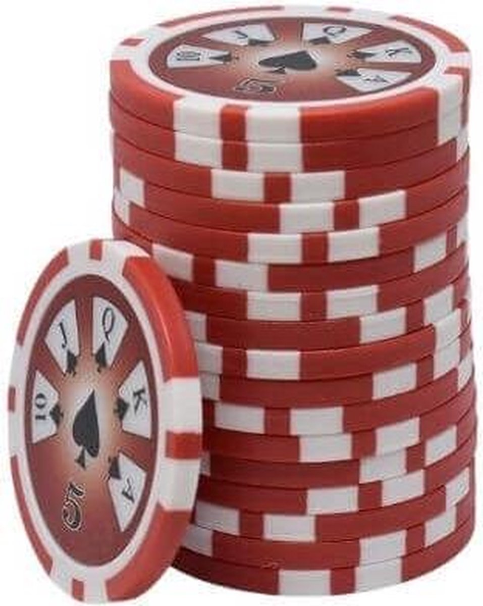 Royal Flush ABS Chips 5 rood (25 stuks)