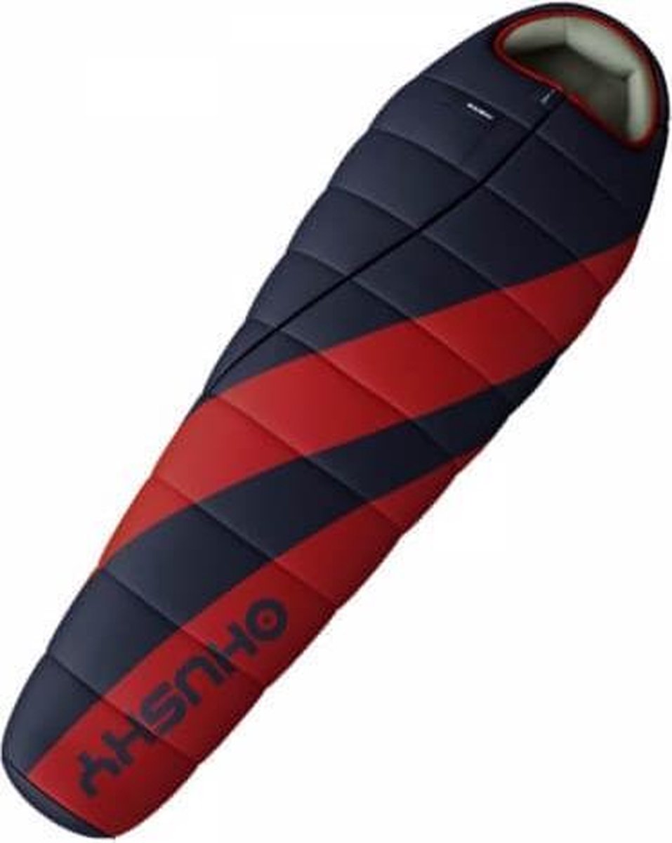 Husky mummyslaapzak Emotion -22°C 210 x 85 cm - Blauw/Rood