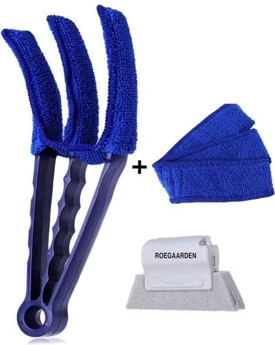 Jaloezie reiniger| Plumeau | Blauw | Inclusief doek en raamvoegborstel