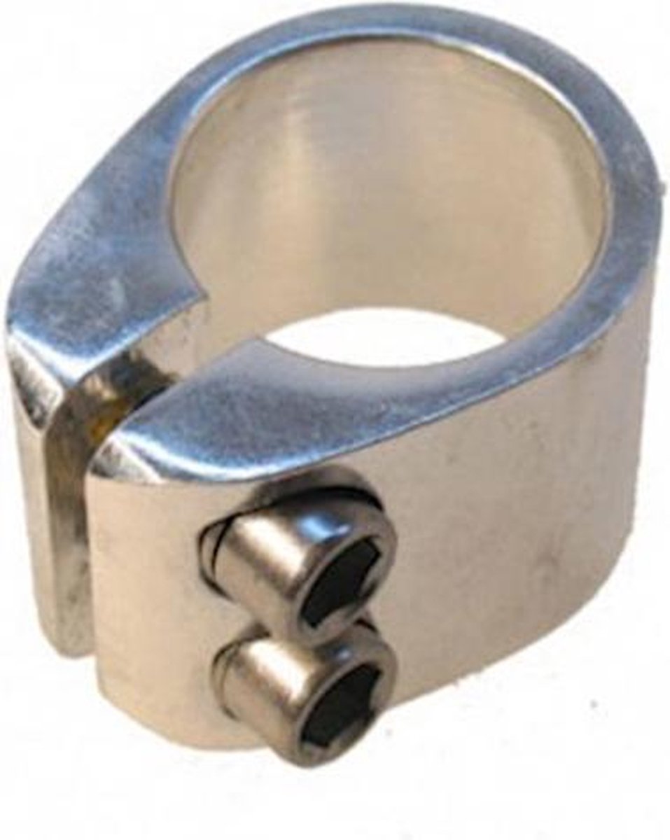 Bls Zadelpenklem Met Dubbele Inbus 37 Mm Aluminium Zilver