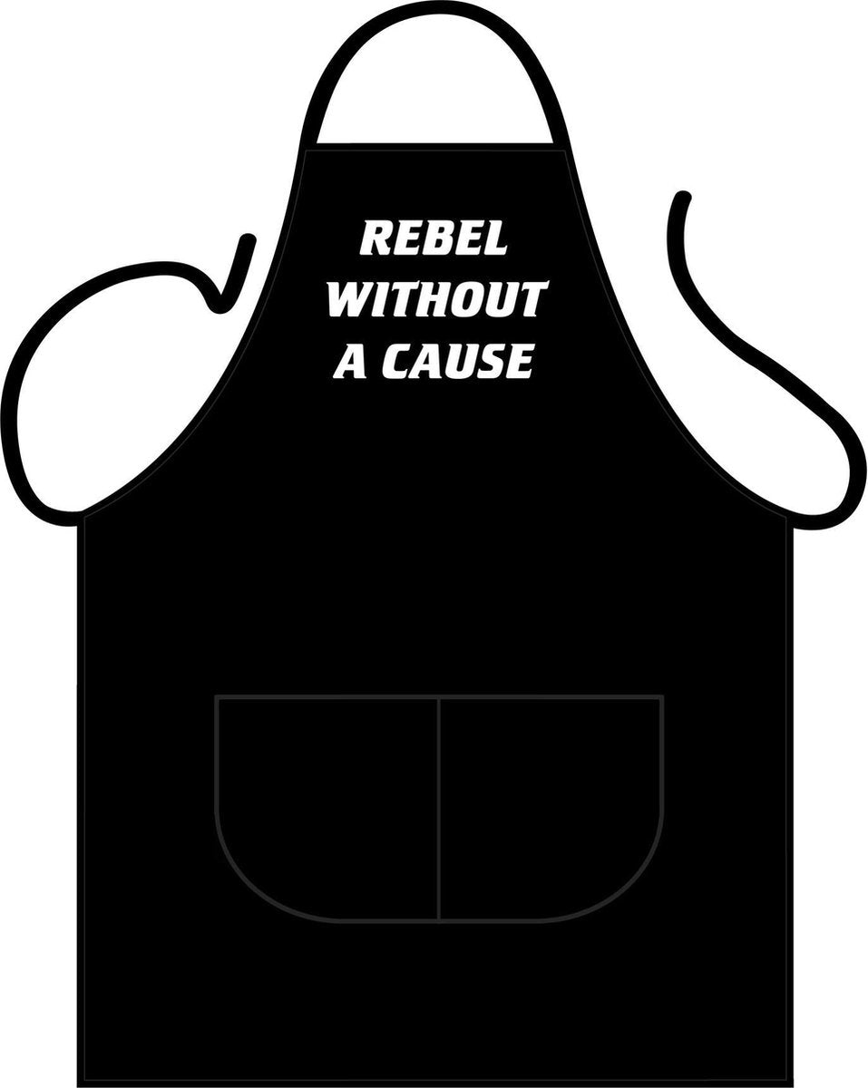 BBQ Schort - Vaderdag Schort - "Rebel without a cause" - Barbecue schort - One Size