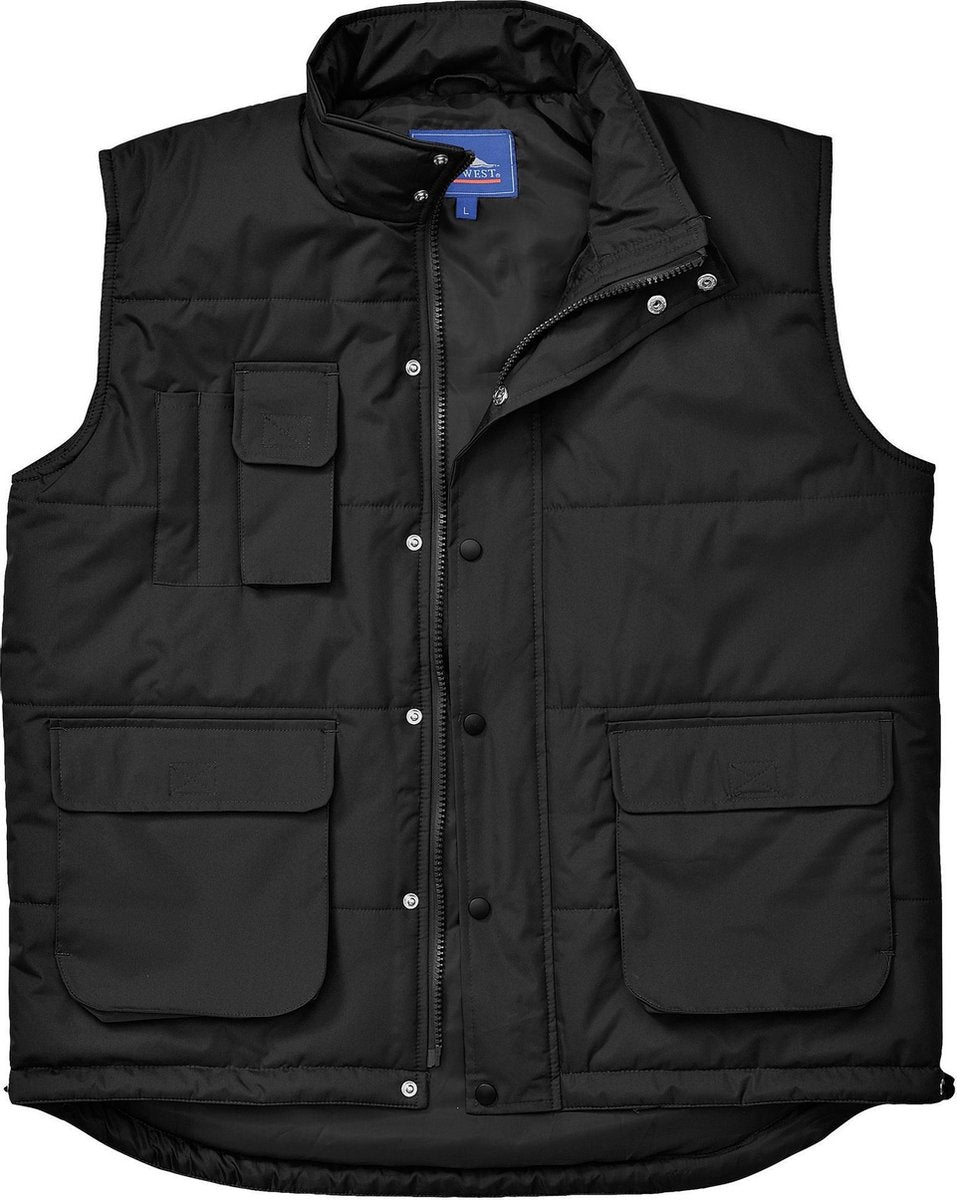 Portwest Klassieke Bodywarmer Jas / Werkkleding (Zwart)