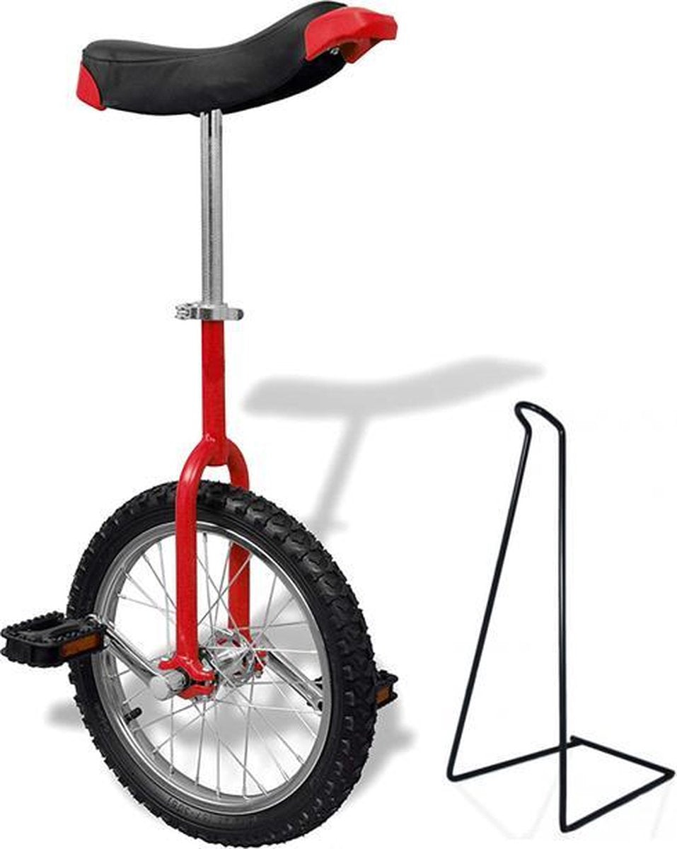 Funsport Eenwieler 16'' Rood  + Gratis Standaard