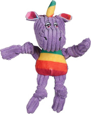 Hugglehounds Unicorn Knottie Large Paars&Regenboog - Hondenspeelgoed - 40x20cm