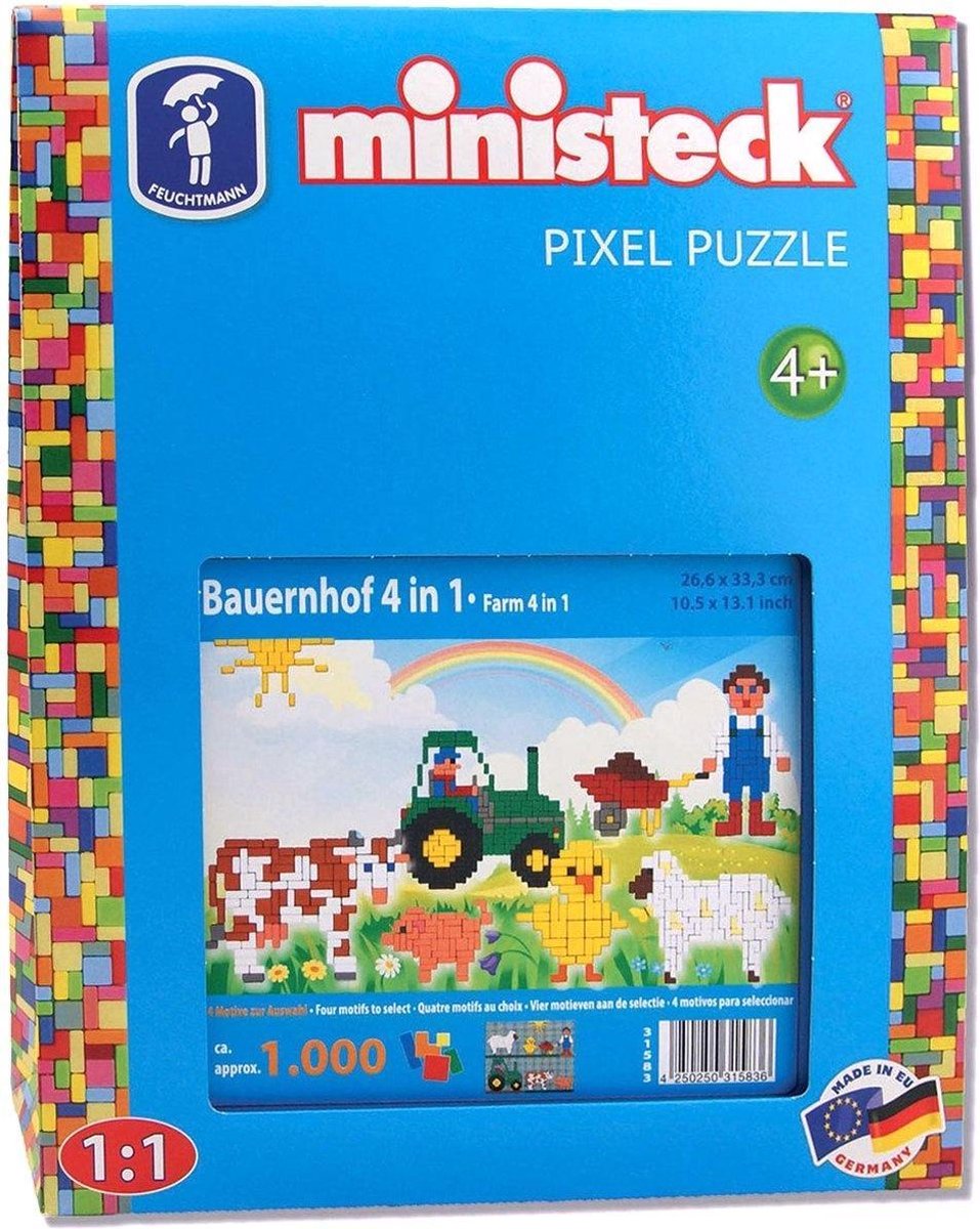 Ministeck - Mozaïek - Boerderij - 4 In 1 - 1000dlg.