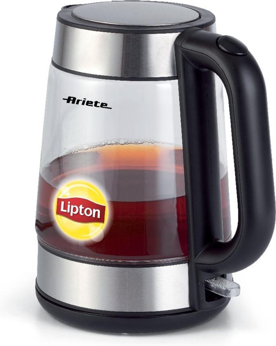 ARIETE 2874 Draadloze Lipton glazen theepot - 1.7 L Capaciteit - 2200 W - Wit