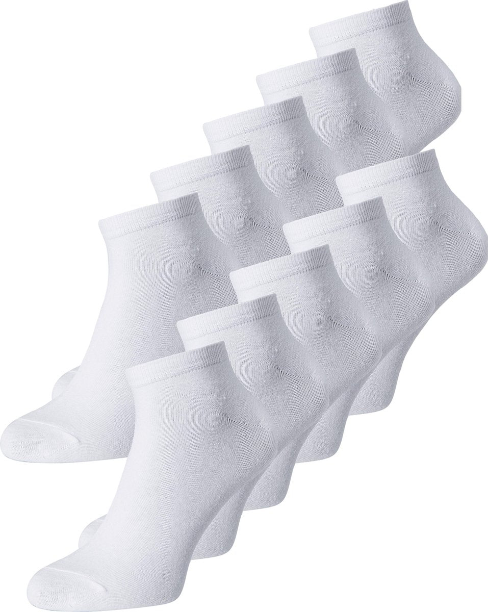 Jack&Jones JackJones Heren 10Pack Sokken 12172337 Wit-ONE ( 1mt)