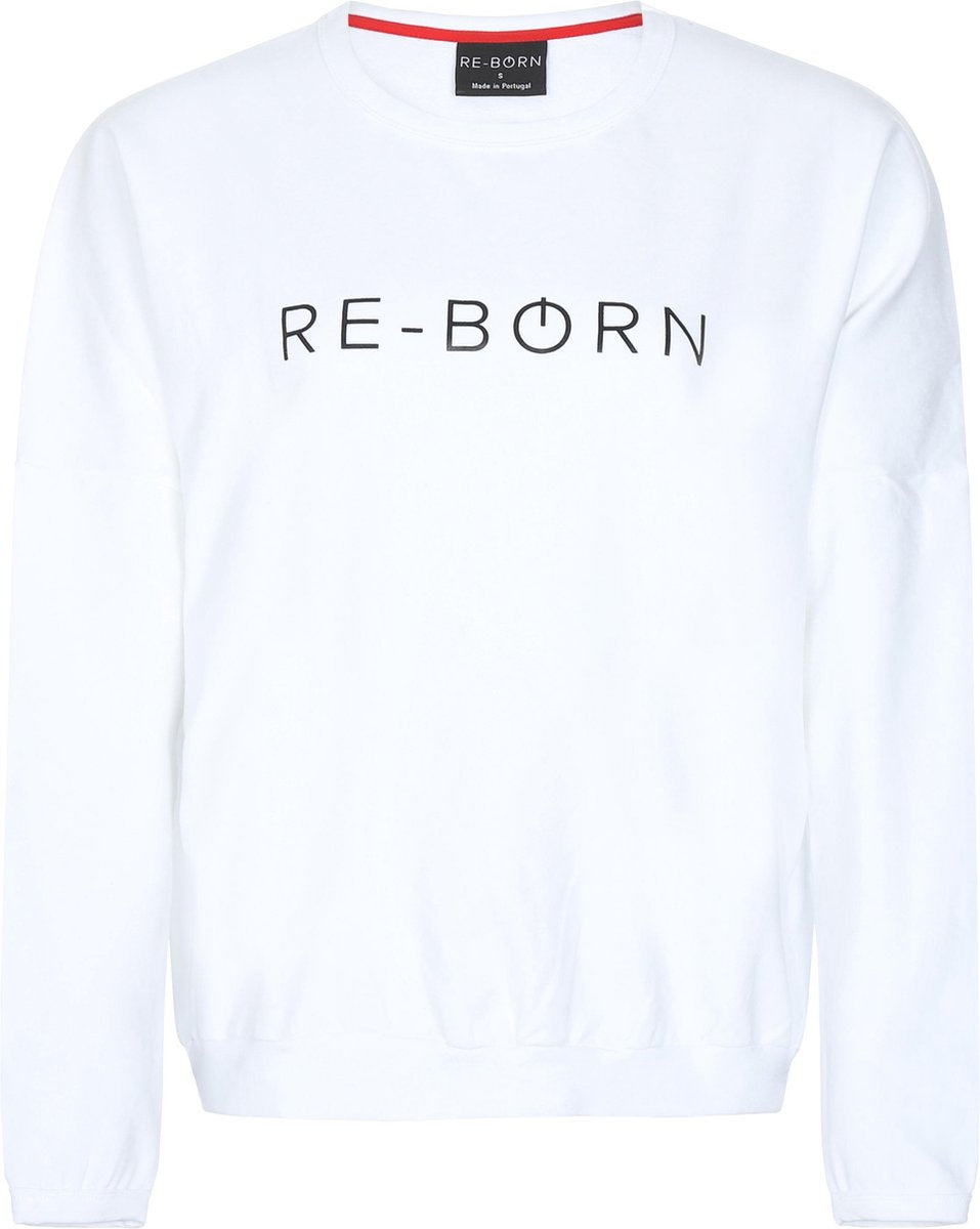 Re-Born Ronde Hals Trui Lange Mouw Dames - Wit - Maat XS