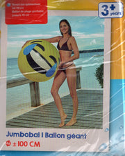 opblaasbaar gele  jumbobal diameter 100 cm vanaf 3 jaar