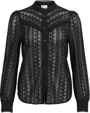 Vichikka L/s Lace Shirt/2s 14071764 Black