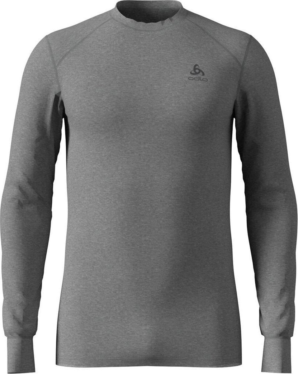 Odlo Shirt l/s crew neck ACTIVE Originals WARM Grey Melange - Maat XS