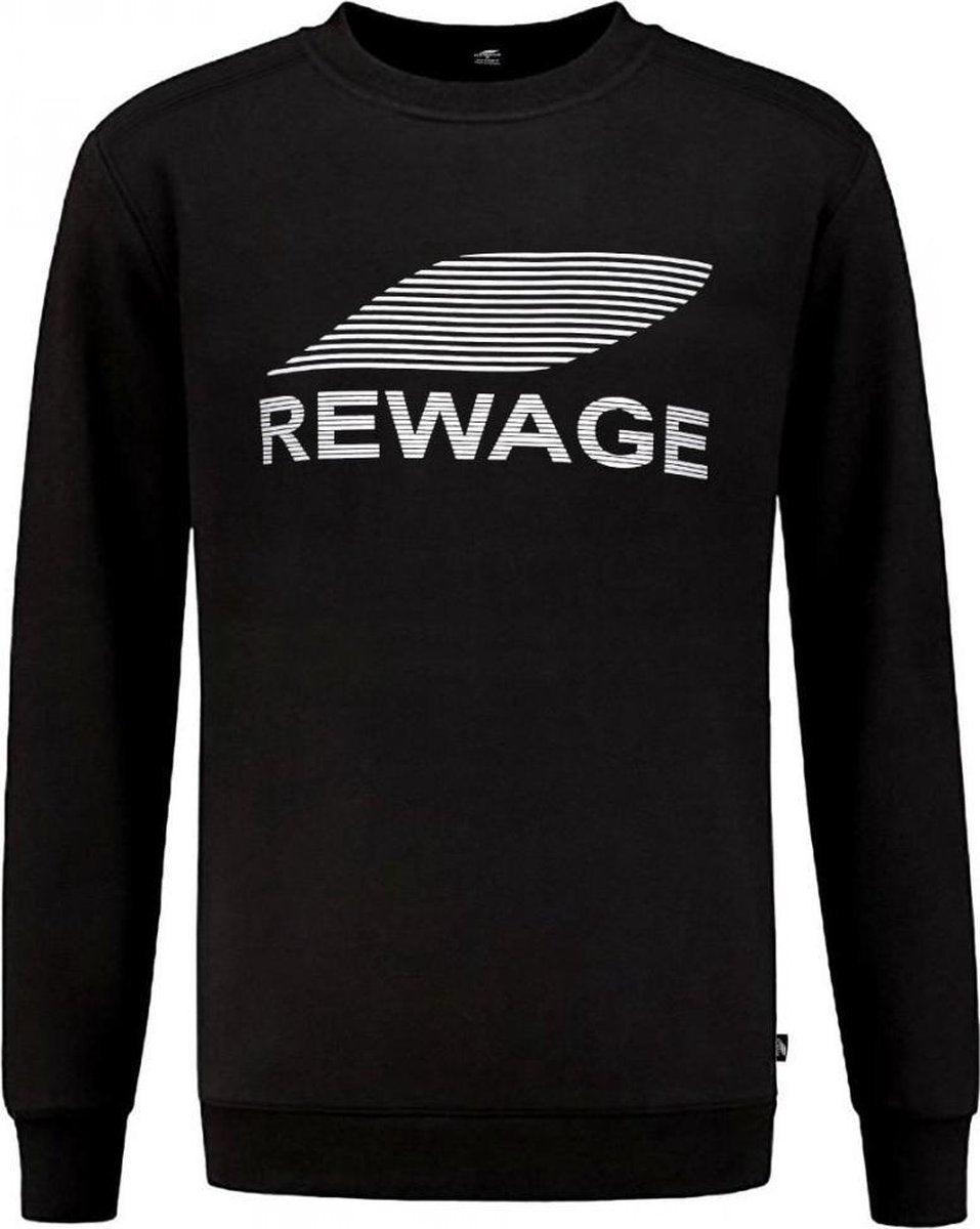 REWAGE Sweater Premium Heavy Kwaliteit - Heren - Zwart - XXL