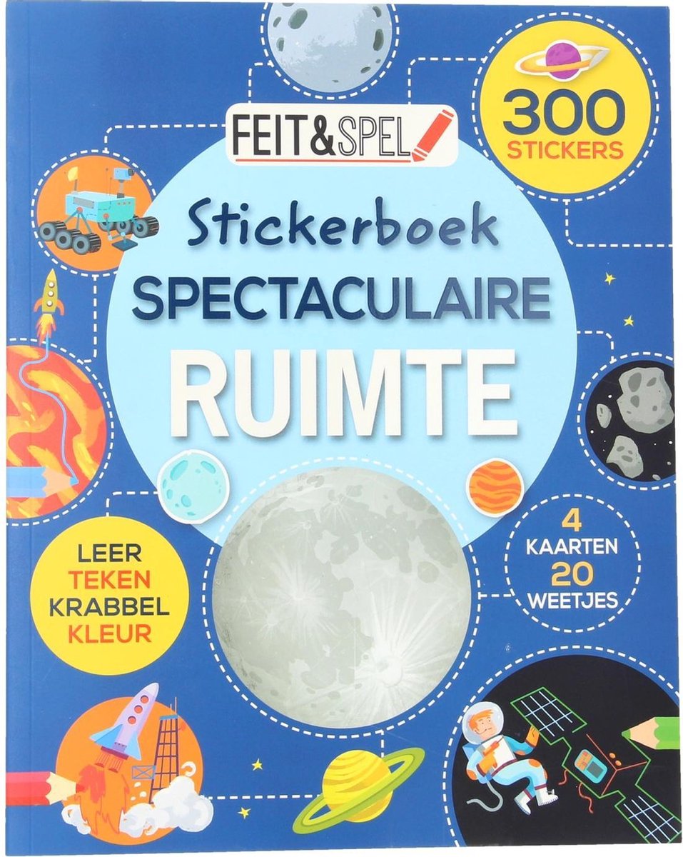 Kinderboeken Icob Ruimte - Feit & Spel stickerboek: Ruimte. 7+