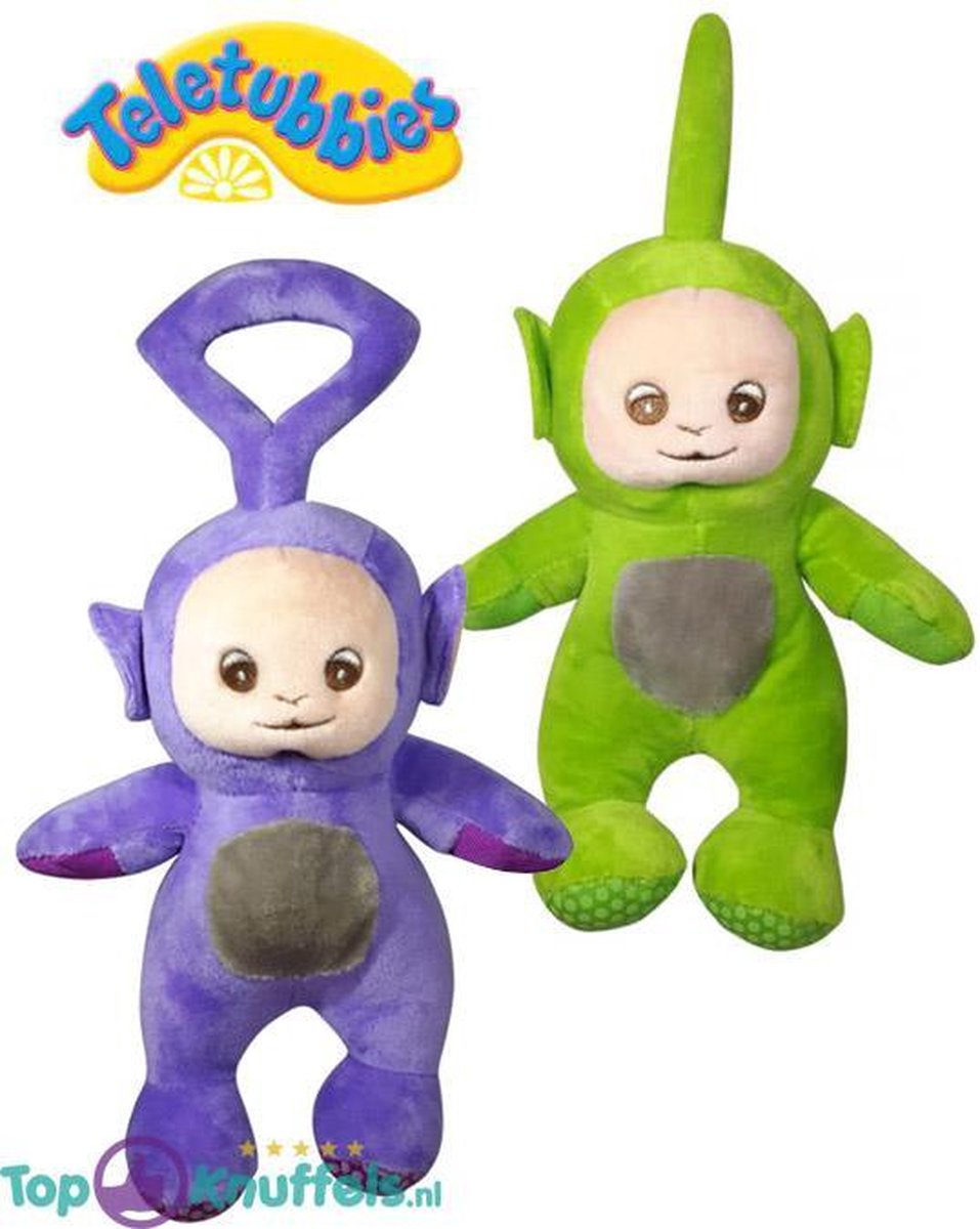 Teletubbies Pluche Knuffel Set Tinky Winky + Dipsy 26 cm | Teletubbies Plush Peluche | Knuffelpop voor kinderen en baby | Teletubbie Po