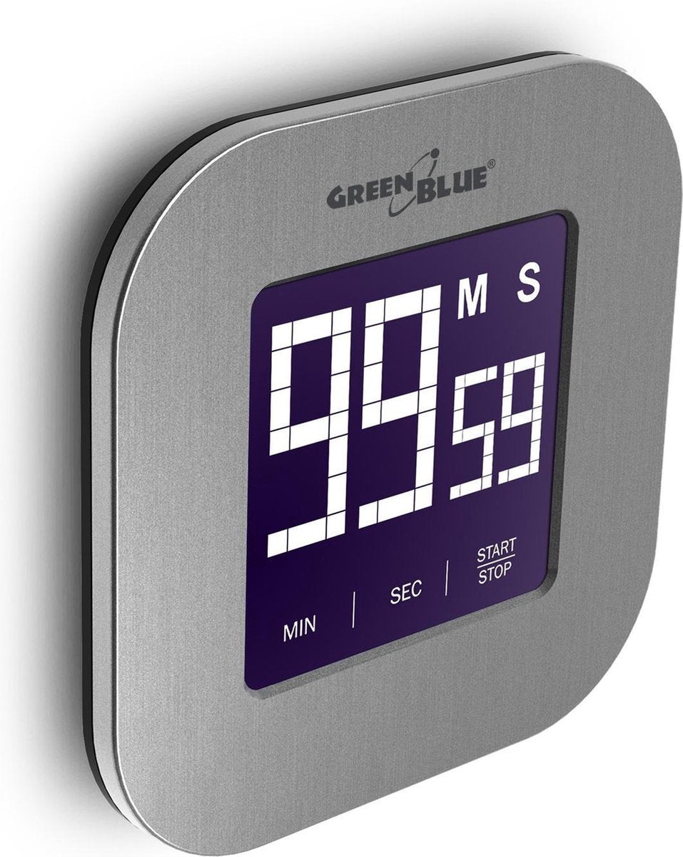 Digitale magnetische timer keuken Zilver Kookwekker GreenBlue