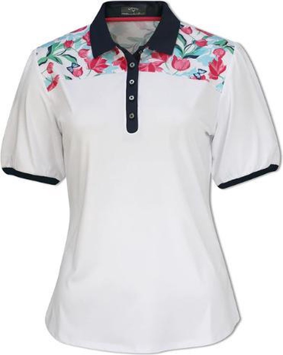 Callaway brushstroke print polo - S