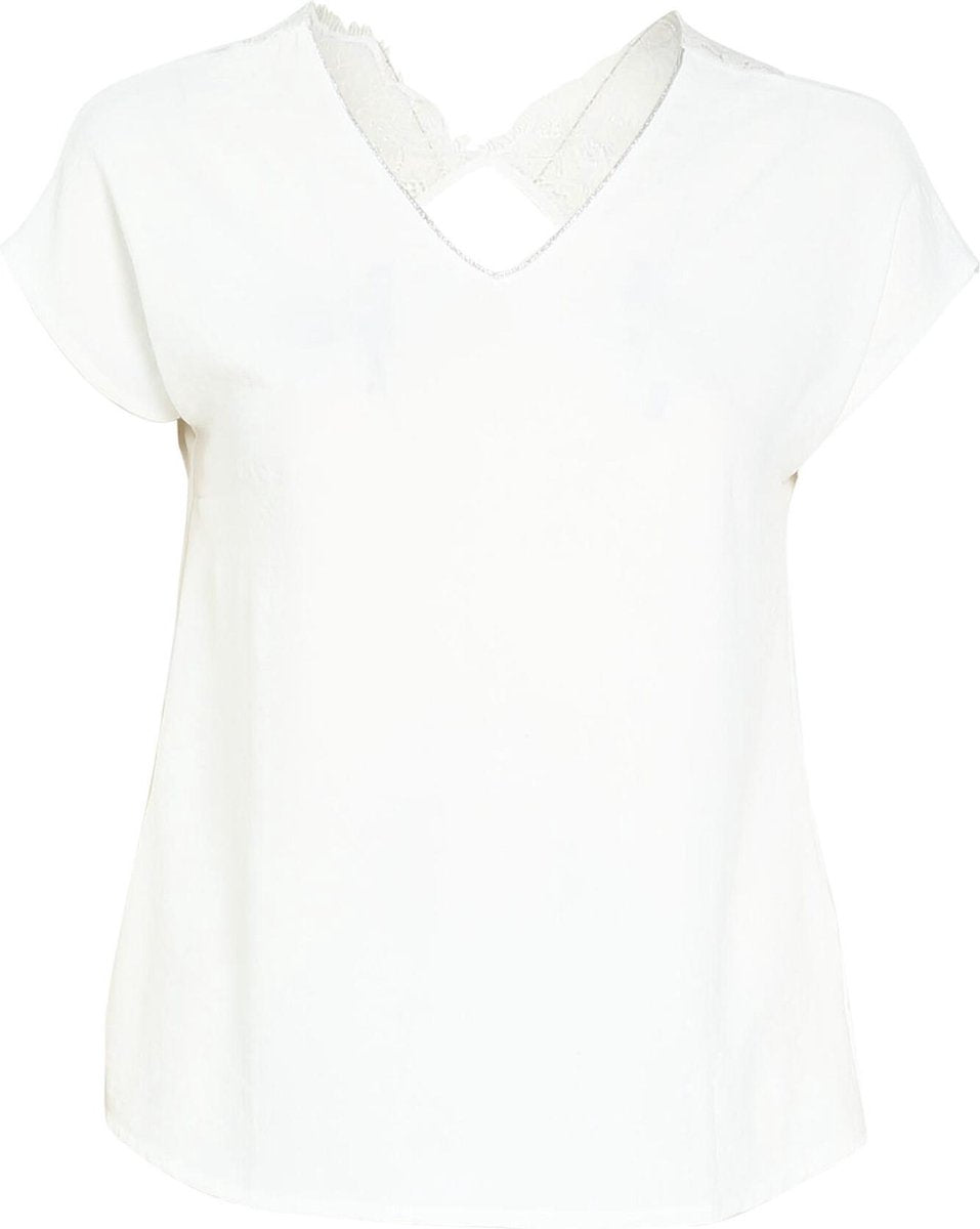 Promiss - T-shirt met kant - Ecru