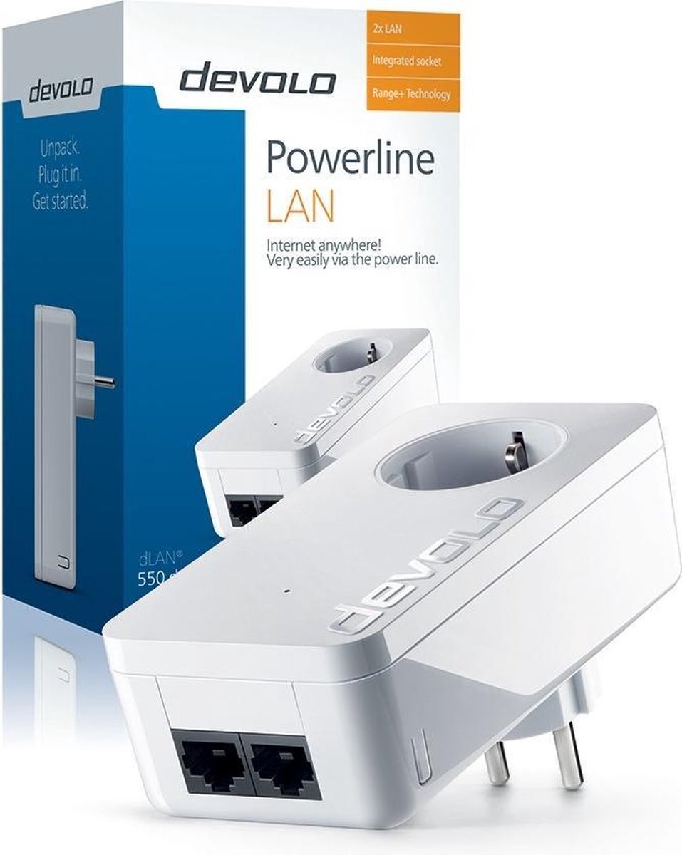 Devolo dLAN 550 Duo+ - Powerline zonder wifi - Uitbreiding - NL