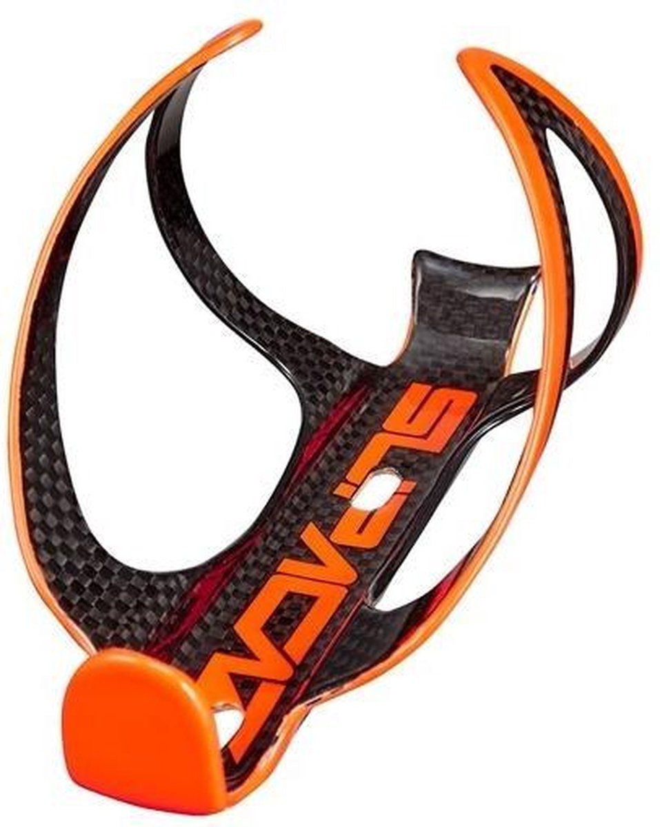 BIDONHOUDER CARBON NEON ORANJE/CARBON