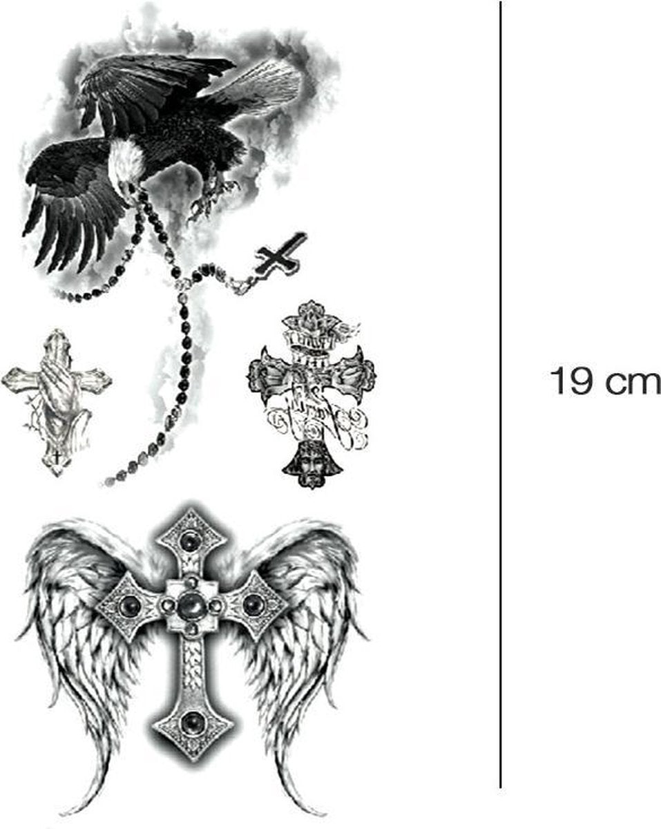 Kruis met vleugels Neptattoo