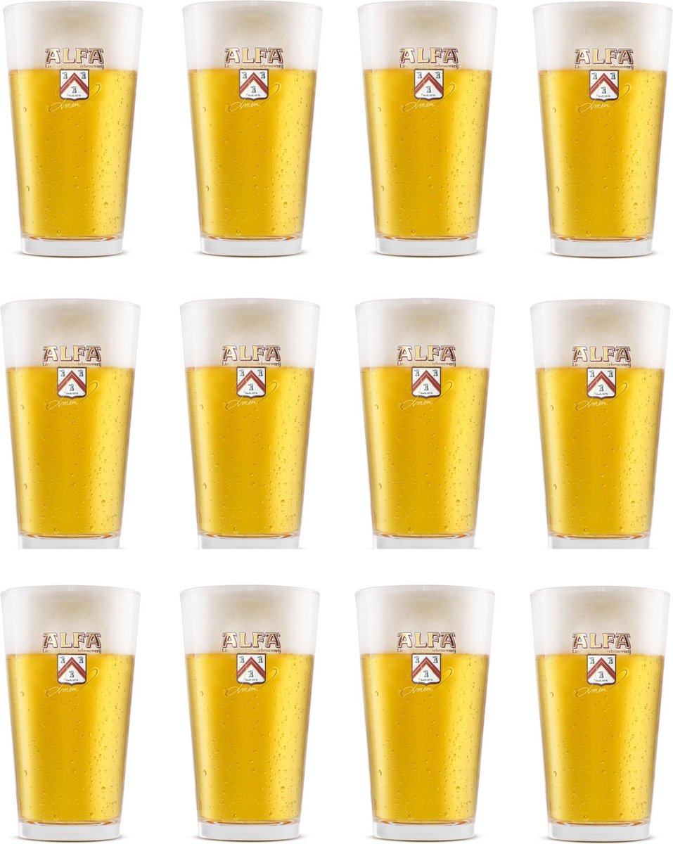 Alfa Bierglas Amsterdammetje 250 ml - 12 Stuks