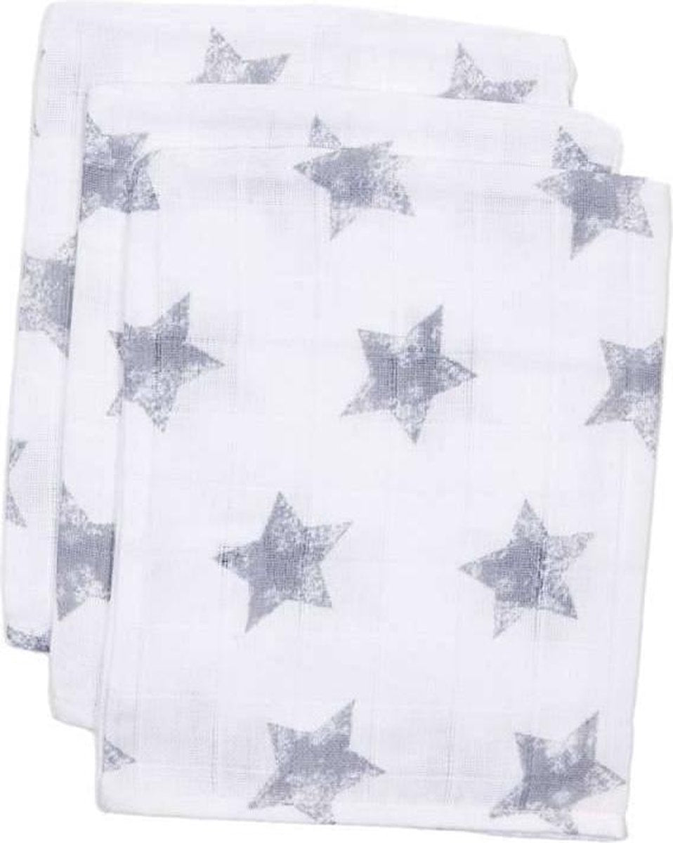 Briljant Washandje Hydrofiel Robin 17x20 cm 3 stuks Grijs
