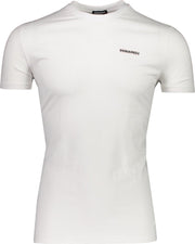 Dsquared2 T-shirt Wit  - Maat L - Heren - Lente/Zomer Collectie - Katoen;Elastaan