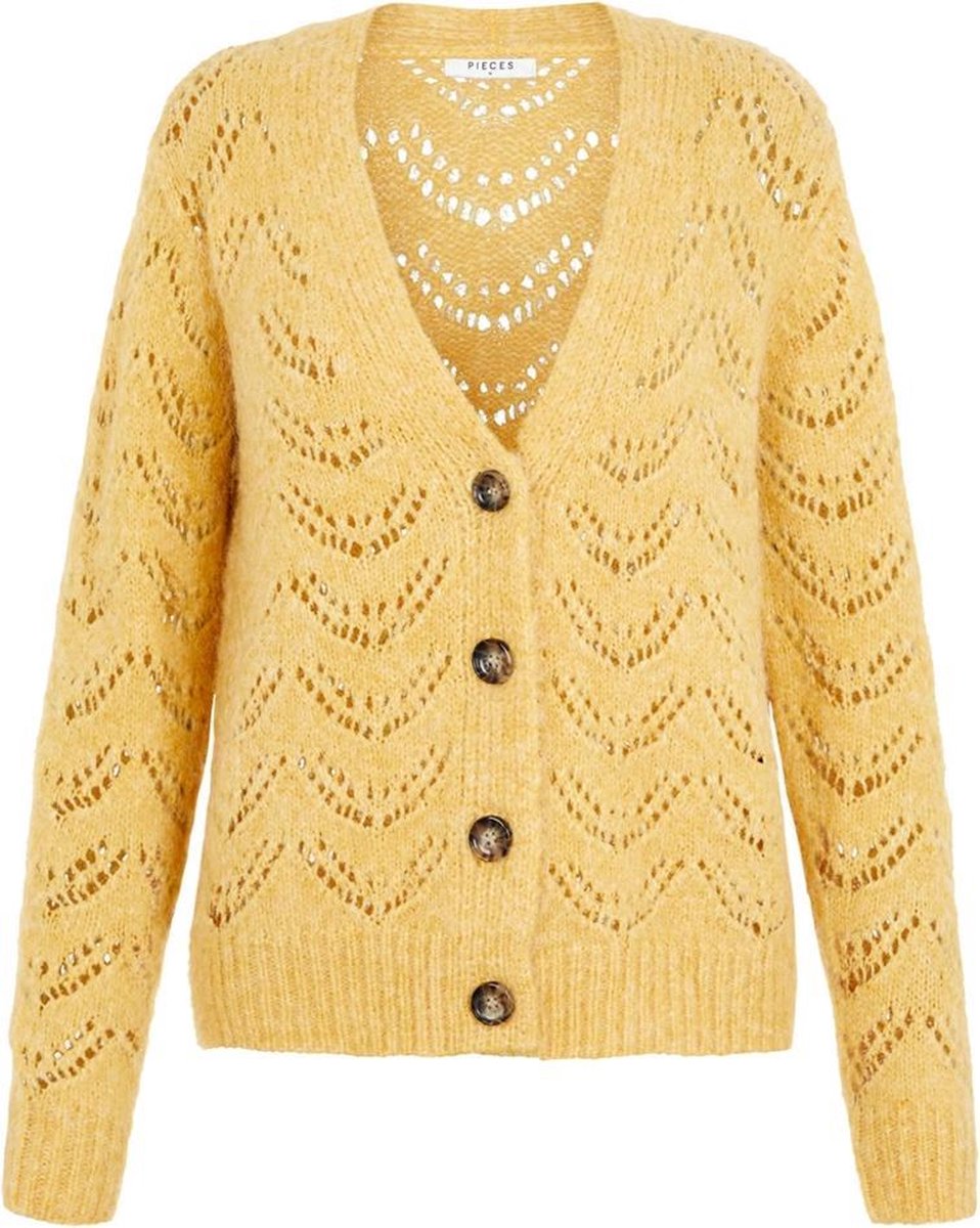 Pcbibi Ls Knit Cardigan Noos 17106370 Nugget Gold